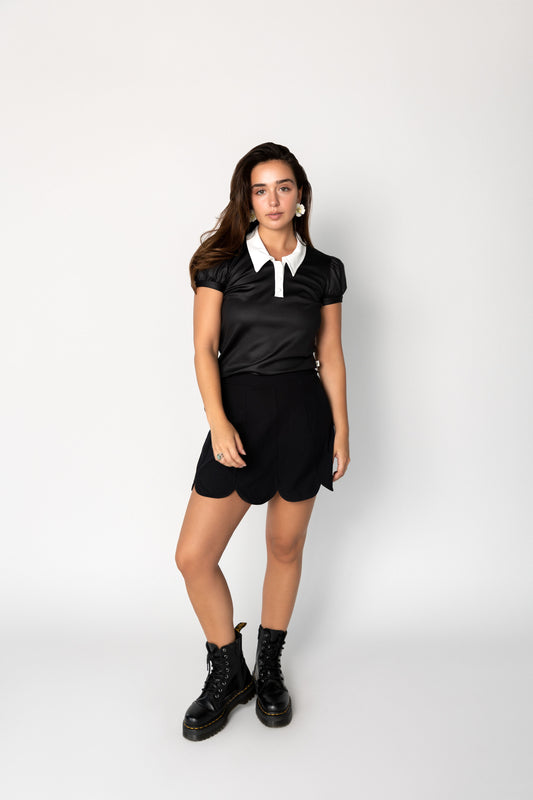 Contrast Collar Tech Polo