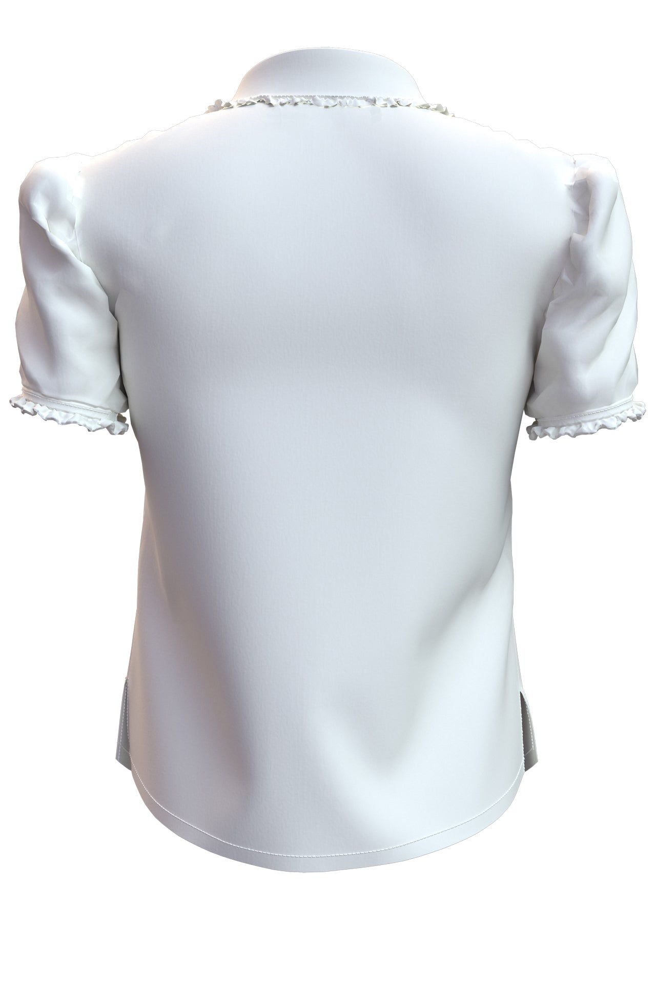 Cropped Puff Sleeve Polo