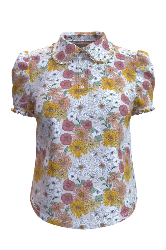 Flower Power Cropped Polo