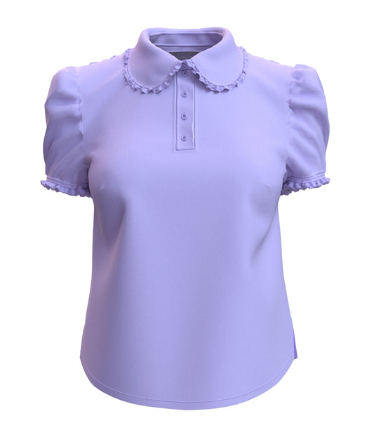 Cropped Puff Sleeve Polo