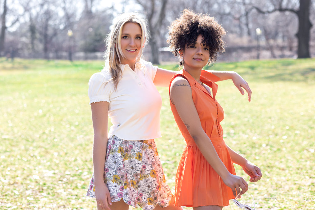 Flower Power Scalloped Skort