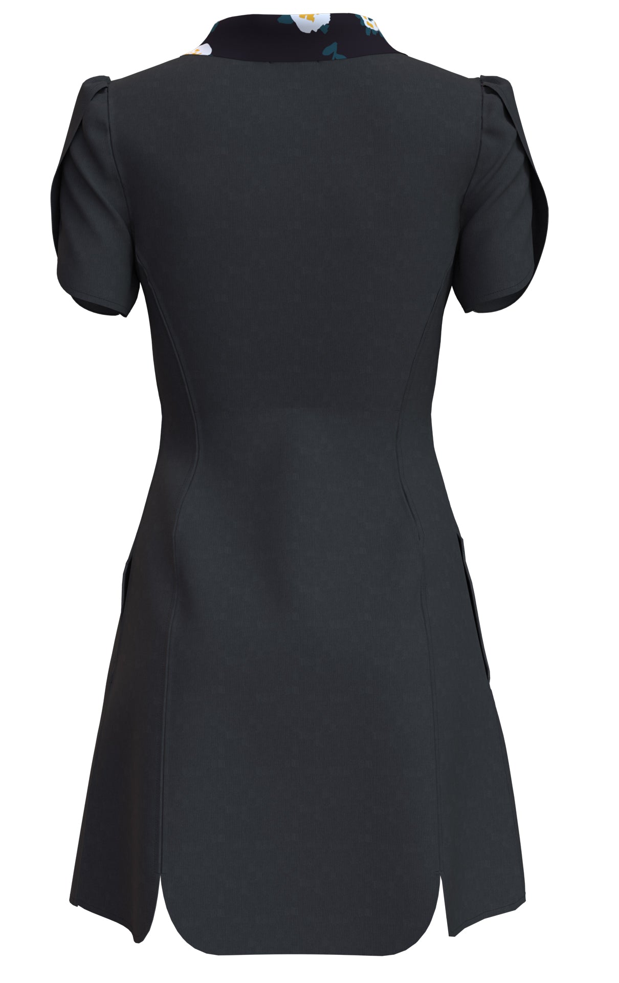 Contrast Collar Dress