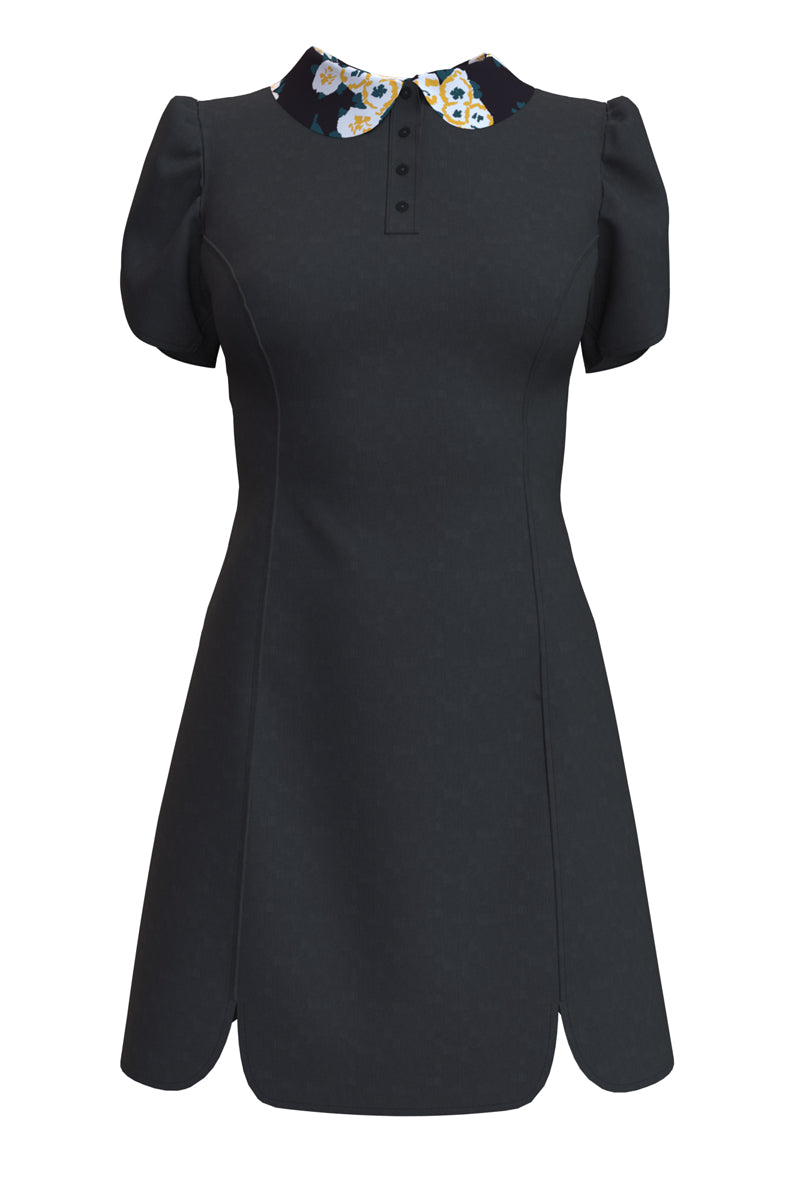 Contrast Collar Dress