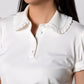 Cropped Puff Sleeve Polo