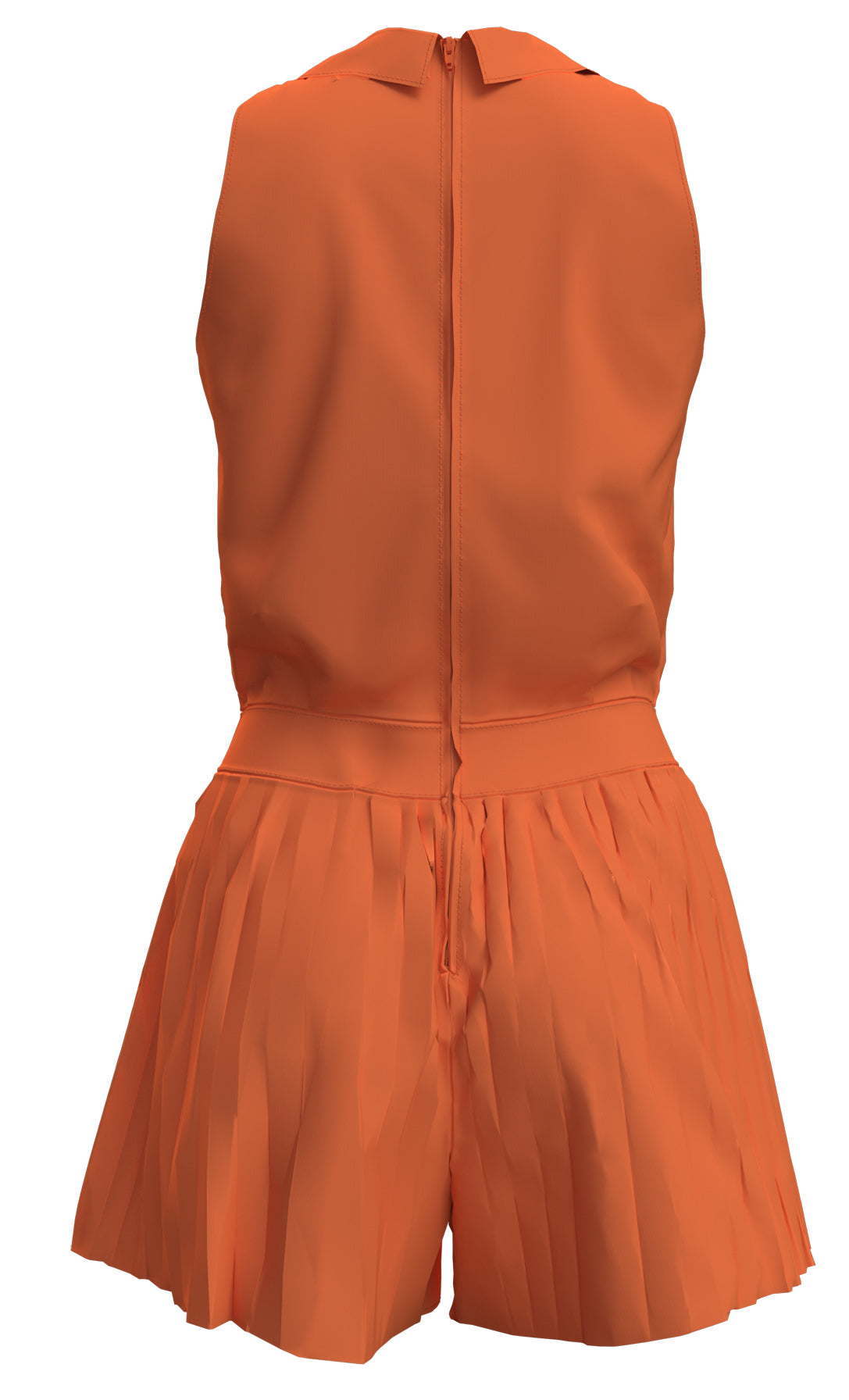 Pleated Golf Romper